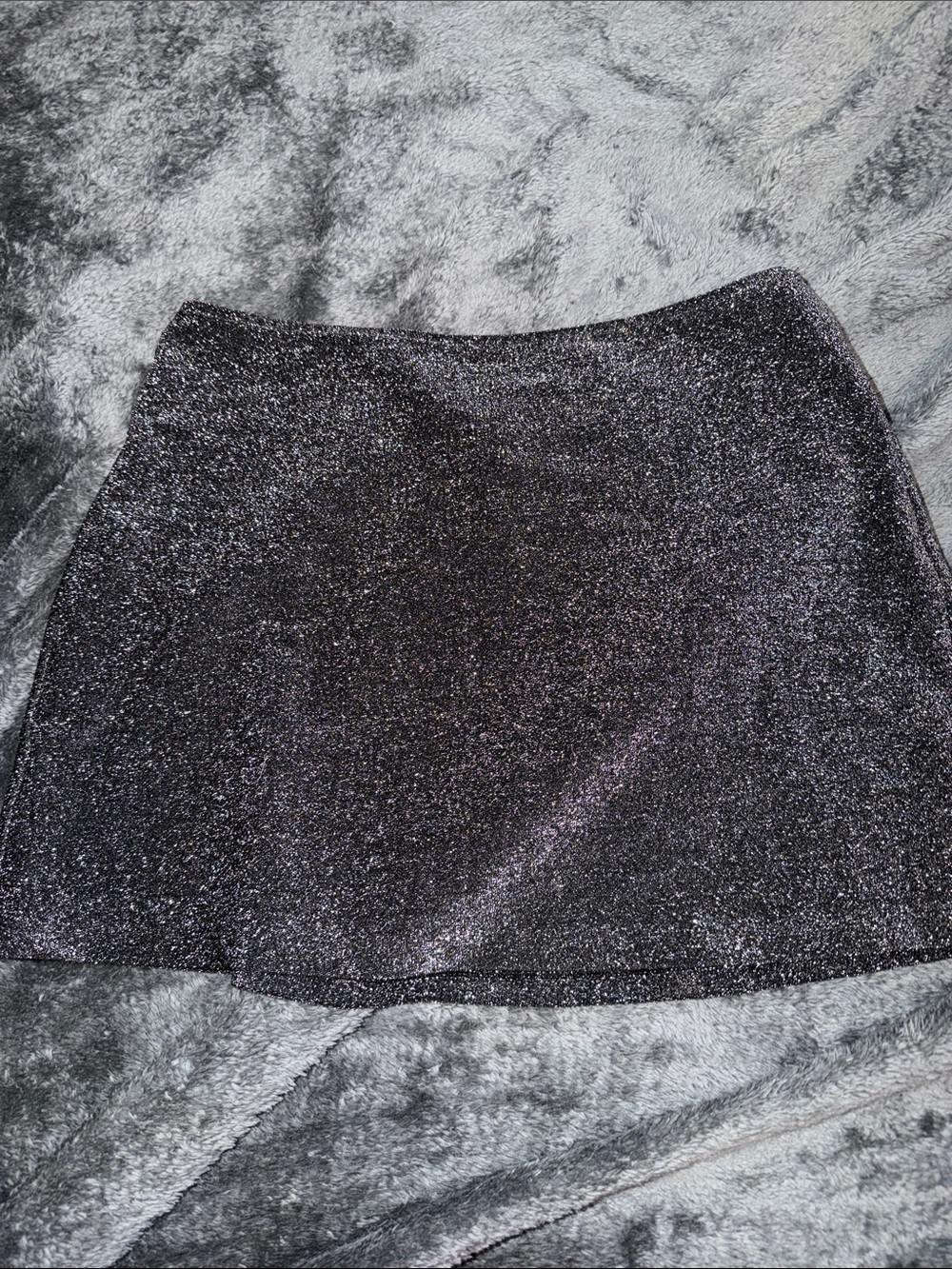 Sparkle A-Line Mini Skirt - Black